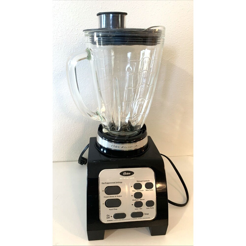 Oster Fusion All Metal Drive Black Glass Carafe Model B15 A274-T1 Blender Tested